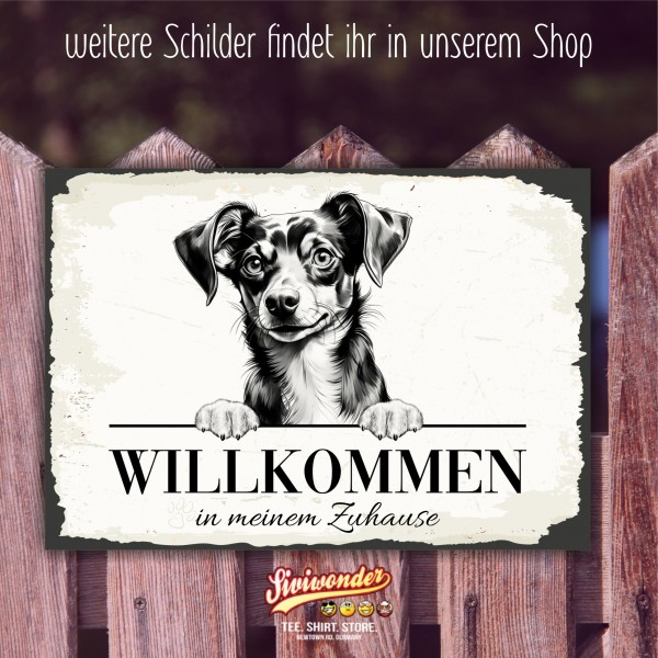 Hundeschild Willkommen Zuhause Chiweenie Schild Achtung Spruch
