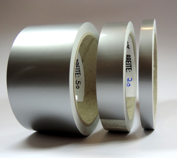 Zierstreifen silber grau RAL9006 metallic in in 10 m Länge für Auto Boot Klebeband Dekorstreifen Tuningstreifen Autofolie Siviwonder