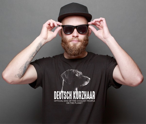 Unisex T-Shirt Deutsch Kurzhaar DK Deutscher kurzhaariger Vorstehhund German Shorthaired Pointer Jagdhund Jäger Official Dog cool Leute lustig Hundemotiv Siviwonder