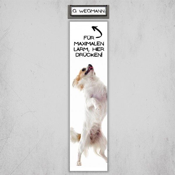 Chihuahua Chi Chis Langhaar Motiv Chiwawa dog Schiwawa Dog Türschild Warnschild Hundeschild Schildr happy Design by Siviwonder