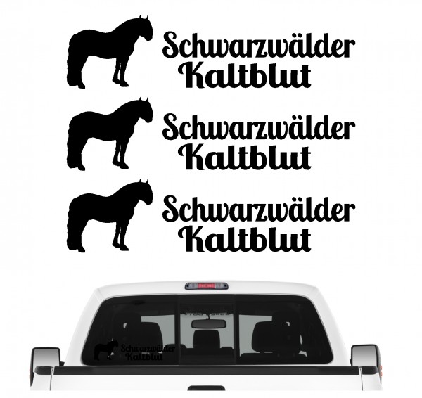 Schwarzwälder Kaltblut Fuchs Arbeitspferd Freizeitpferd Kutschpferd Familienpferd Aufkleber 3er Set Pferdeaufkleber Pferd reiten Auto Folie by SIVIWONDER
