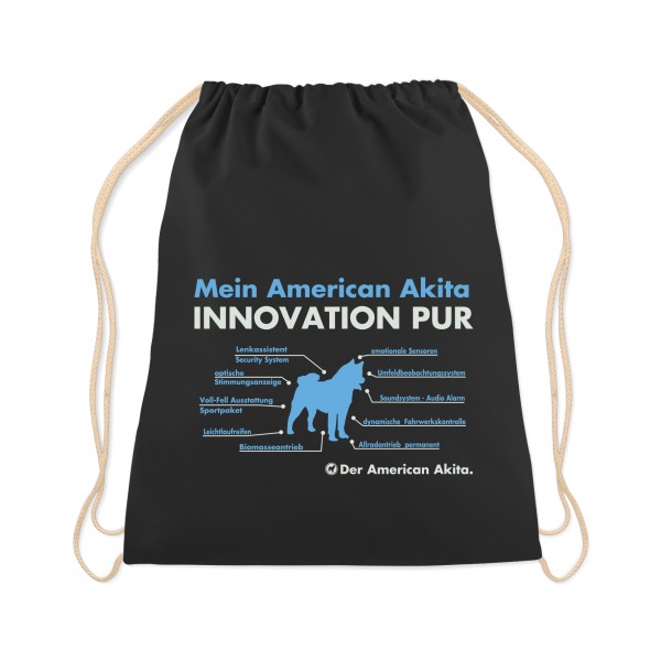 American Akita Turnbeutel Innovation Hundemotiv Inu Japan Great Japanese Dog Schwarz