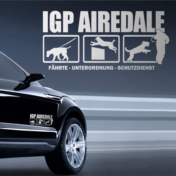Aufkleber Hundemotiv Rasse IGP IPO Begleithund Prüfung Internationale Prüfungsordnung Gebrauchshudeprüfung Fährte Schutzdienst Unterordnung Auto Siviwonder