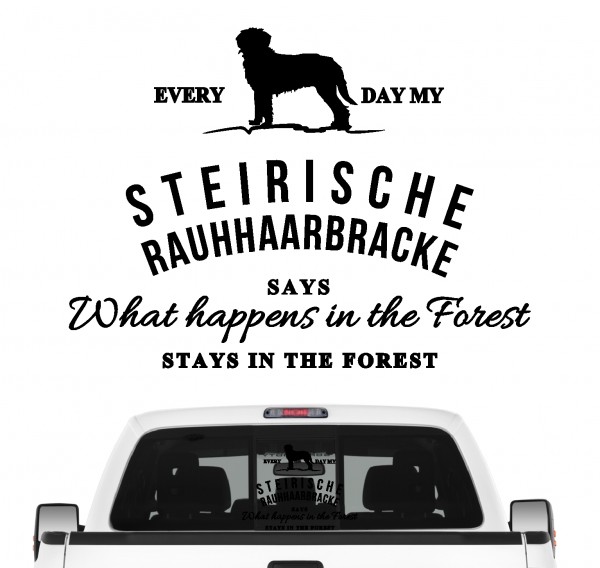 Steirische Rauhaarbracke Vintage Hundeaufkleber Hundemotiv Auto Folie Bracken