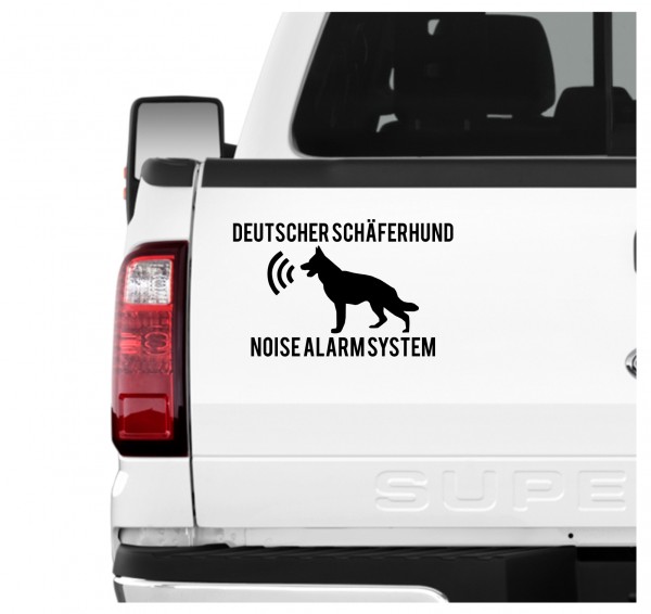 Deutscher Schäferhund Noise Alarmsystem Auto Aufkleber Hund Folie Wandtattoo Tattoo Sticker Schäfer German Shepherd
