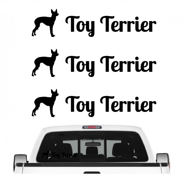 Toy Terrier Manchester English Dog 3er Set AUTOAUFKLEBER Aufkleber Hunde Hundemotiv by SIVIWONDER