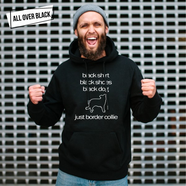 Border Collie Black Dog Unisex Sweater Siviwonder Sheepdog Scotch Sheep Dog
