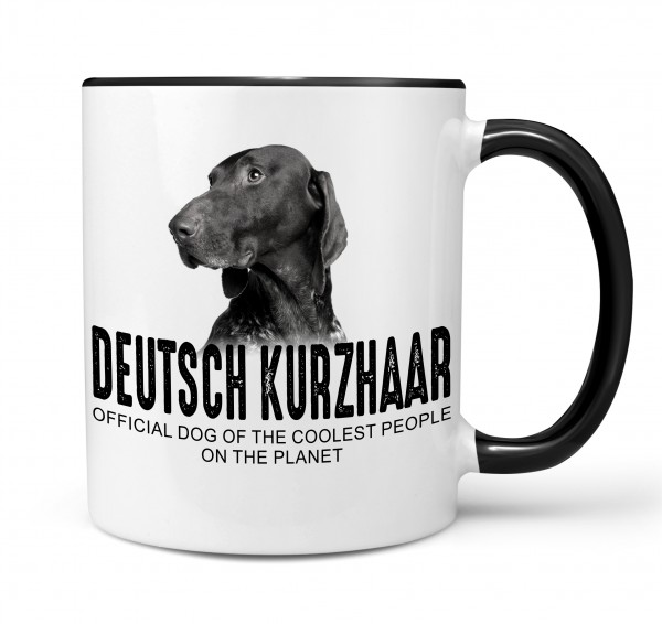 Deutsch Kurzhaar DK Deutscher kurzhaariger Vorstehhund German Shorthaired Pointer Jagdhund Jäger Dog cool Leute lustig Dog Tasse Kaffeetasse Kaffeebecher happy Design by Siviwonder