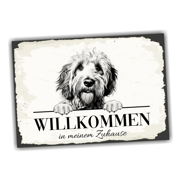 Hundeschild Willkommen Zuhause Labradoodle Doodle Schild