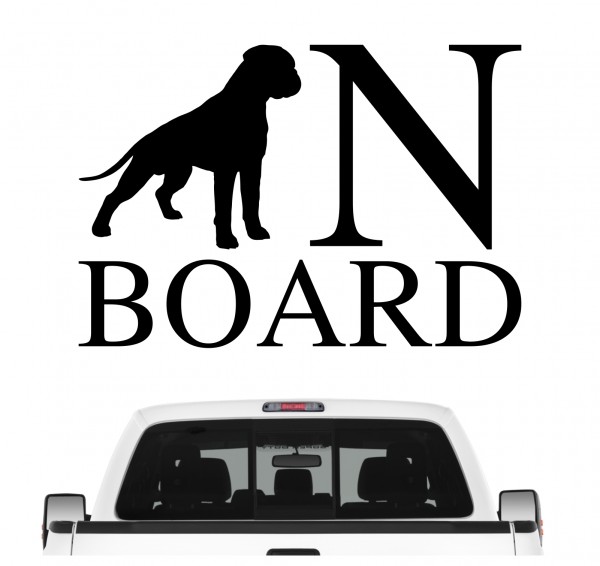 Boxer Board Auto Aufkleber Hund Folie Wandtattoo Tattoo Sticker Deutscher German