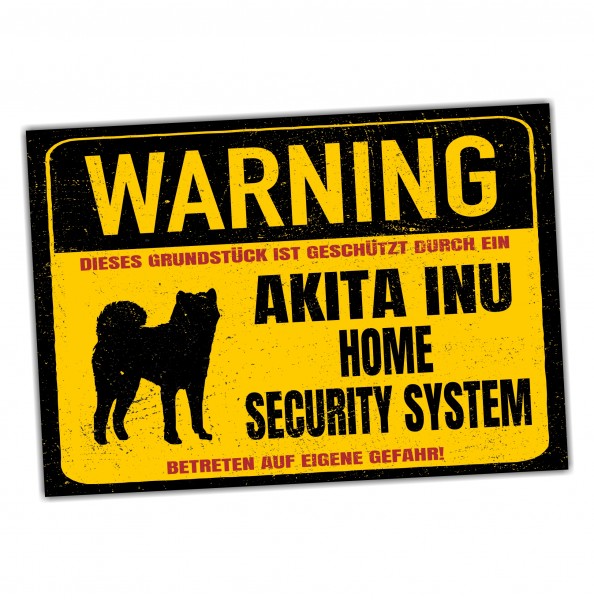 Akita Inu Japan Small Japanese Dog Türschild Hundeschild