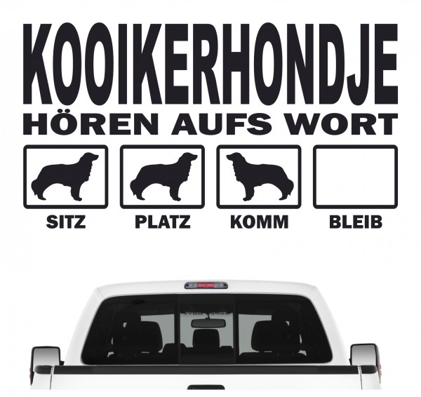 Kooikerhondje Kooiker Hound Kojenhundchen Nederlandse Dutch Decoy Hört aufs Wort Hunde Aufkleber Sticker Autoaufkleber Wandtattoo Tattoo