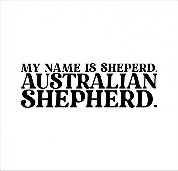 Australian Shepherd Dog Name Hundeaufkleber Hundemotiv Folie Aussie Australischer Schäferhund blue merle