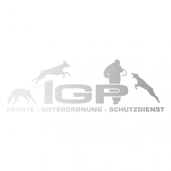 Aufkleber Hundemotiv Rasse IGP IPO Begleithund Prüfung Internationale Prüfungsordnung Gebrauchshudeprüfung Fährte Schutzdienst U