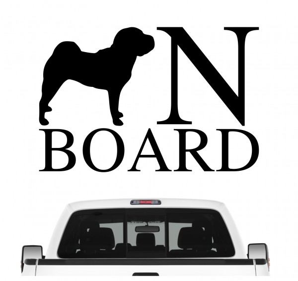 Shar Pei Board Auto Aufkleber Hund Folie Wandtattoo Tattoo Sticker Faltenhund Chinese