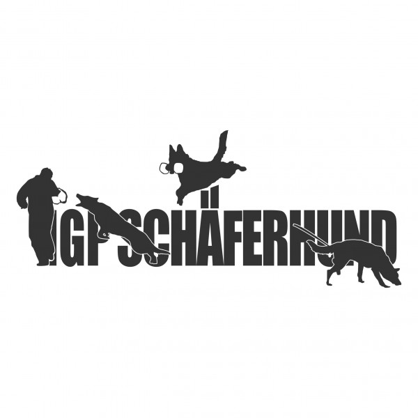 Aufkleber Hundemotiv Rasse IGP IPO Begleithund Prüfung Internationale Prüfungsordnung Gebrauchshudeprüfung Fährte Schutzdi
