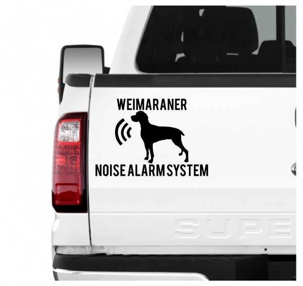 Weimaraner Noise Alarmsystem Auto Aufkleber Hund Folie Wandtattoo Tattoo Sticker Weim Vorstehhund Grey Ghost