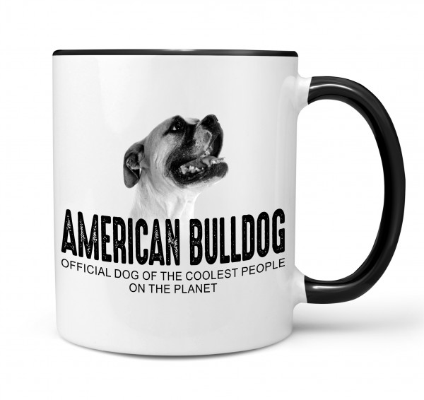 American Bulldog USA Amerikanische Bulldogge Old Country Bulldog Dog cool Leute lustig Dog Tasse Kaffeetasse Kaffeebecher happy Design by Siviwonder