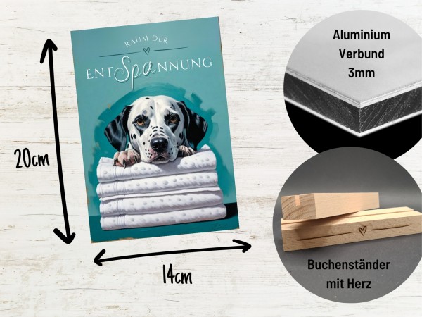 Hundeschild Deko Badezimmer Wellness Dalmatiner Dal Schild Spruch