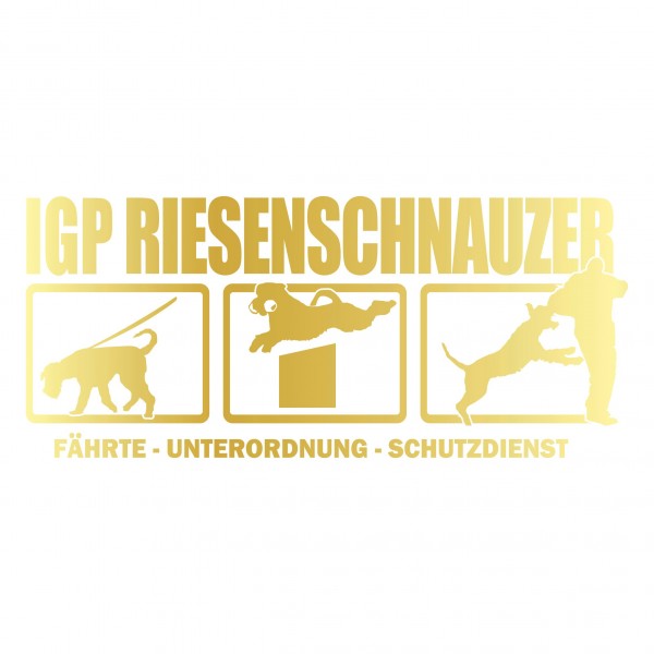 Aufkleber Hundemotiv Rasse IGP IPO Begleithund Prüfung Internationale Prüfungsordnung Gebrauchshudeprüfung Fährte Schutzdi