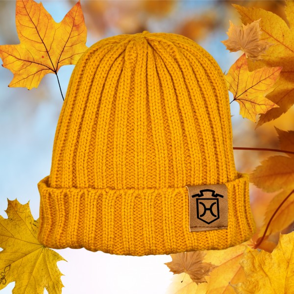 Strickmütze Holsteiner Brandzeichen Pferd reiten Beanie Mütze Urban Witzig Spruch Warm Winter Herbst Farben