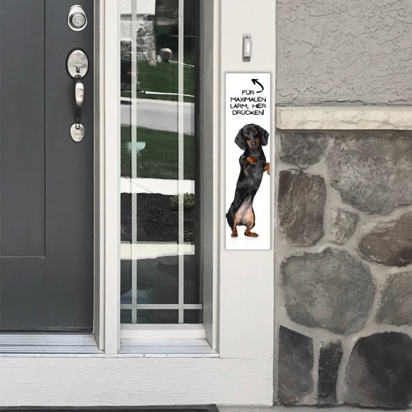 Dackel Teckel Dachshund Wiener Dog Türschild Warnschild Hundeschild Schildr happy Design by Siviwonder