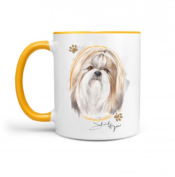 Shih Tzu Tibet TASSE SIGNATURE DOGS Hund Motiv Hundemotiv Kaffee