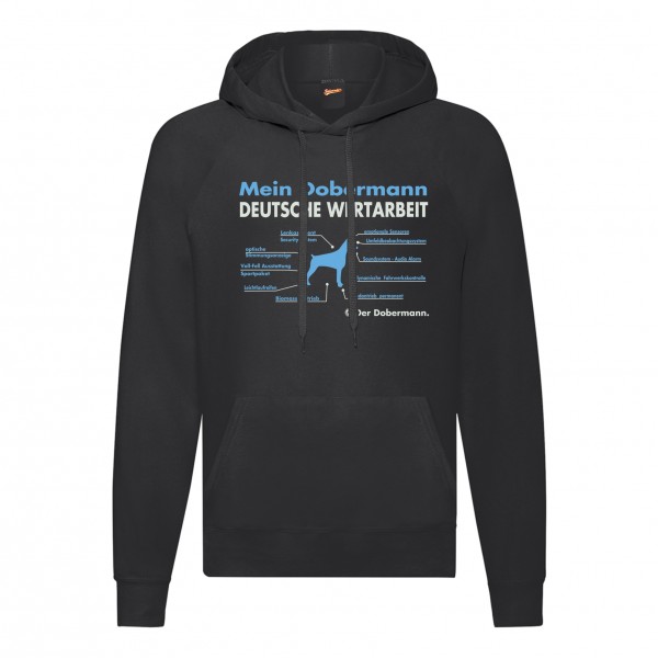 Dobermann Kupiert Sweatshirt Innovation Hoodie Hundemotiv Doberman Pinscher Schwarz