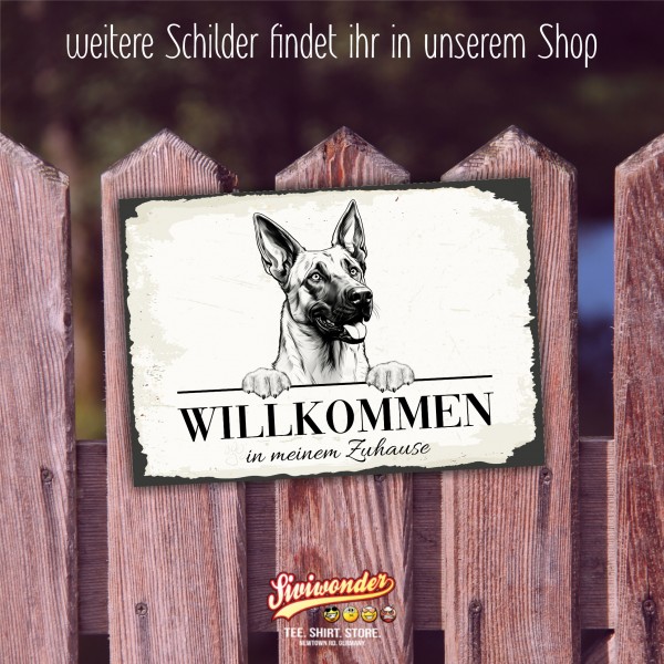 Hundeschild Willkommen Zuhause Malinois Schild
