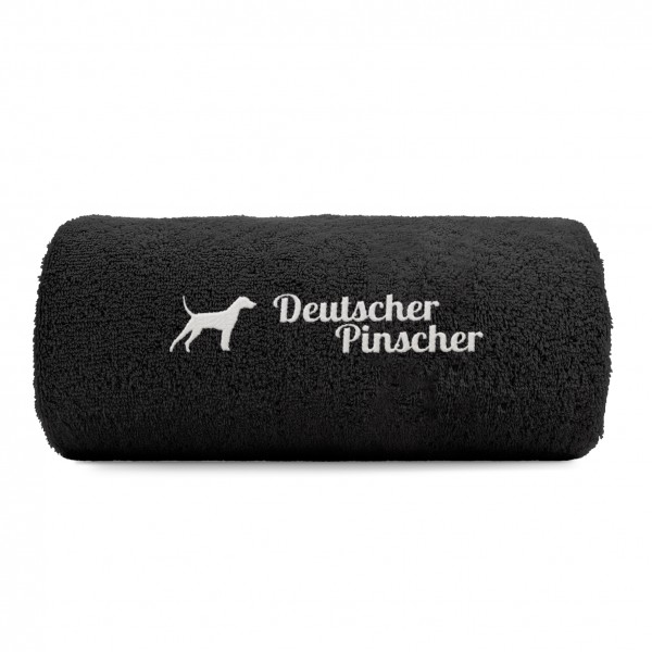 Deutscher Pinscher Handtuch Pfoten Hundemotiv Stickerei Deluxe