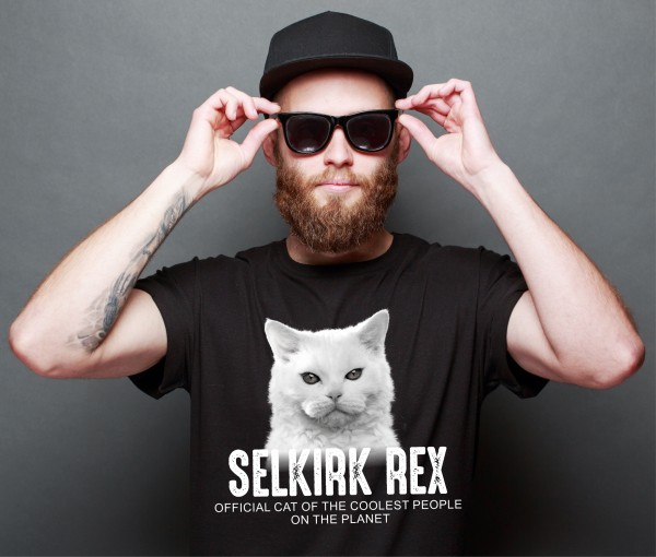 Selkirk Rex USA Katze Official Cool Katze Cat Unisex Shirt Katzenmotiv T-Shirt