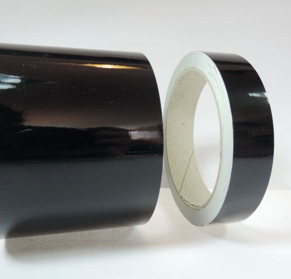 Zierstreifen schwarz - black noir RAL9017 glanz in in 10 m Länge für Auto Boot Klebeband Dekorstreifen Tuningstreifen Autofolie Siviwonder