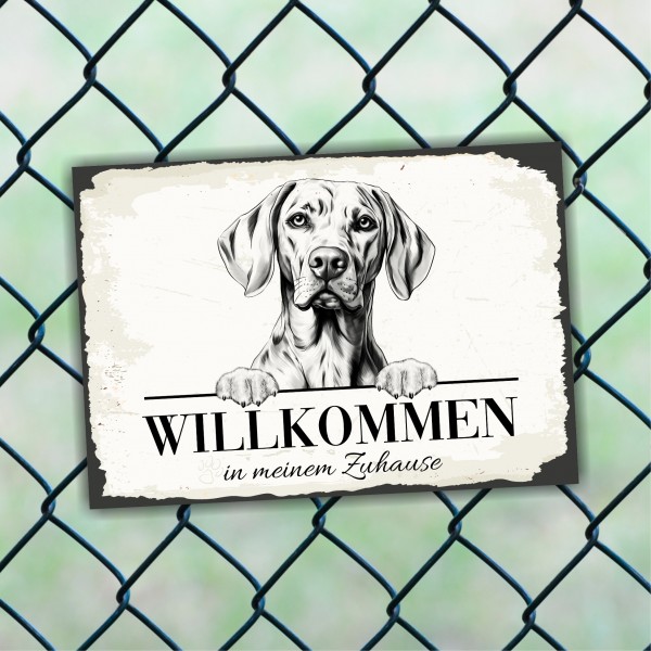 Magyar Vizsla Hundeschild Willkommen Zuhause Magyar Vizsla Schild Achtung Spruch
