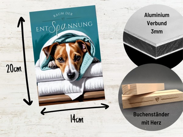 Hundeschild Deko Badezimmer Wellness Jack Russell Terrier Schild Spruch