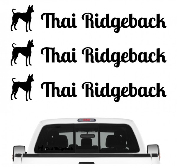 Thai Ridgeback Ridge Thailand Dog 3er Set AUTOAUFKLEBER Aufkleber Hunde Hundemotiv by SIVIWONDER
