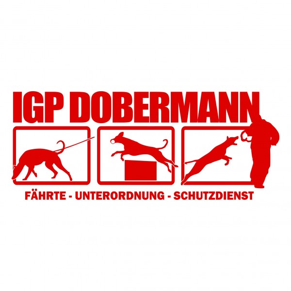 Aufkleber Hundemotiv Rasse IGP IPO Begleithund Prüfung Internationale Prüfungsordnung Gebrauchshudeprüfung Fährte Schutzdi