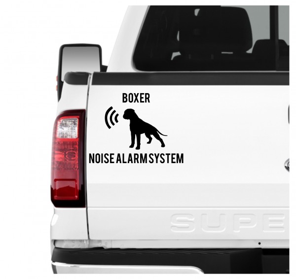 Boxer Collie Noise Alarmsystem Auto Aufkleber Hund Folie Wandtattoo Tattoo Sticker Deutscher German
