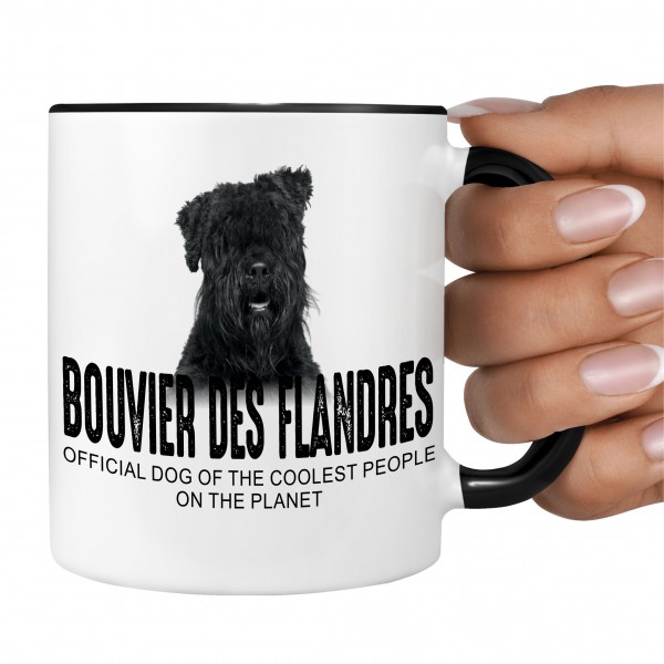 Bouvier des Flandres der Flandrische Treibhund Flanders Dog cool Leute lustig Dog Tasse Kaffeetasse Kaffeebecher happy Design by Siviwonder
