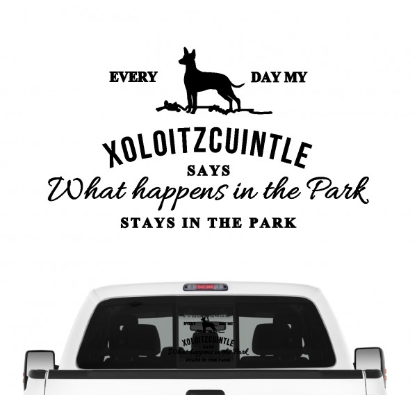 Xoloitzcuintle Vintage Hundeaufkleber Hundemotiv Auto Folie Nackthund Xolo