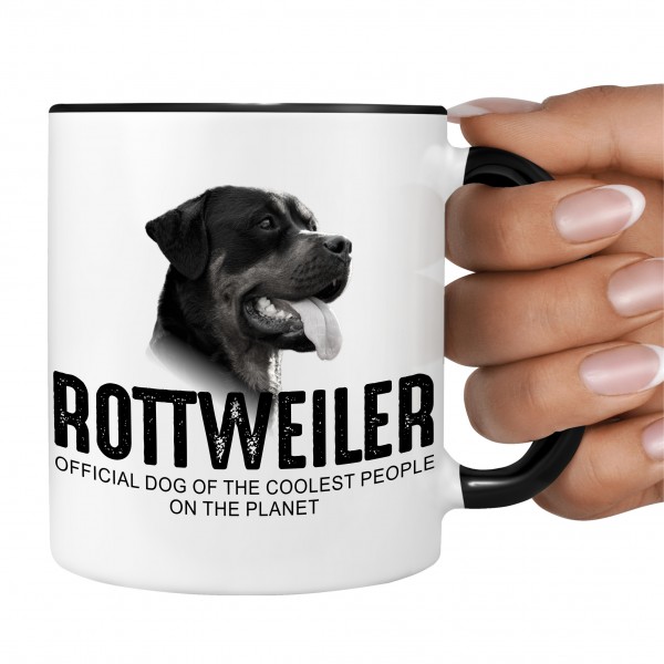 Rottweiler Rottie Rotty Rott Dog Tasse Kaffeetasse Kaffeebecher happy Design by Siviwonder