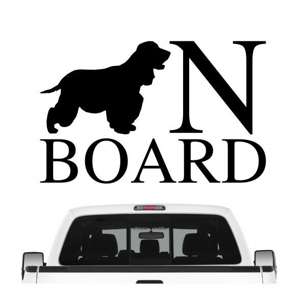 Cocker Spaniel Board Auto Aufkleber Hund Folie Wandtattoo Tattoo Sticker Cockie Spanier English