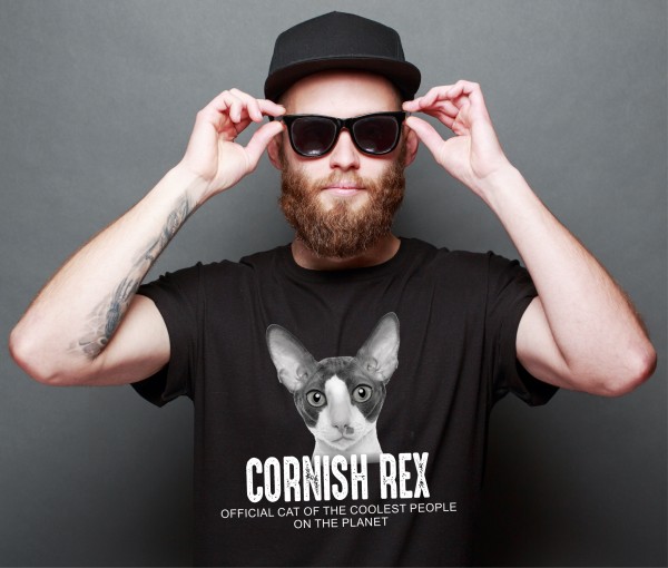 Cornish Rex Katze Official Cool Katze Cat Unisex Shirt Katzenmotiv T-Shirt