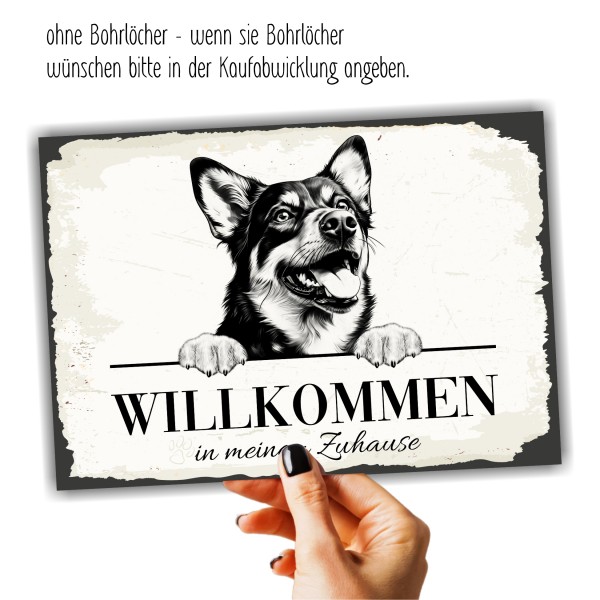 Hundeschild Willkommen Zuhause Lancashire Heeler Schild Achtung Spruch