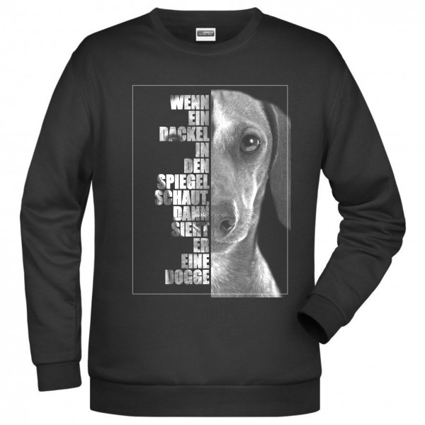 Dackel Sweatshirt Pullover Face Hundemotiv Teckel Dachshund Wiener Dog