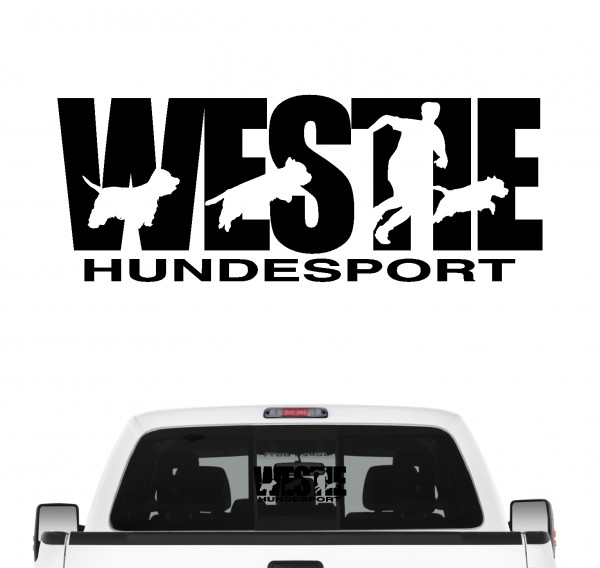 Westie Hundesport Auto Aufkleber Hund Folie West Highland White Terrier