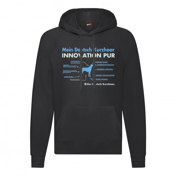 Deutsch Kurzhaar Sweatshirt Innovation Hoodie Hundemotiv Shorthaired Pointer schwarz