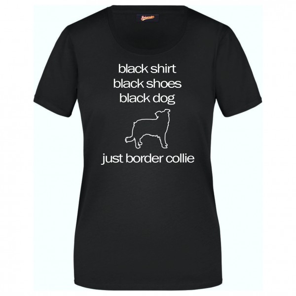 Border Collie Black Dog Unisex T-Shirt Hundemotiv Sheepdog Scotch Sheep Dog