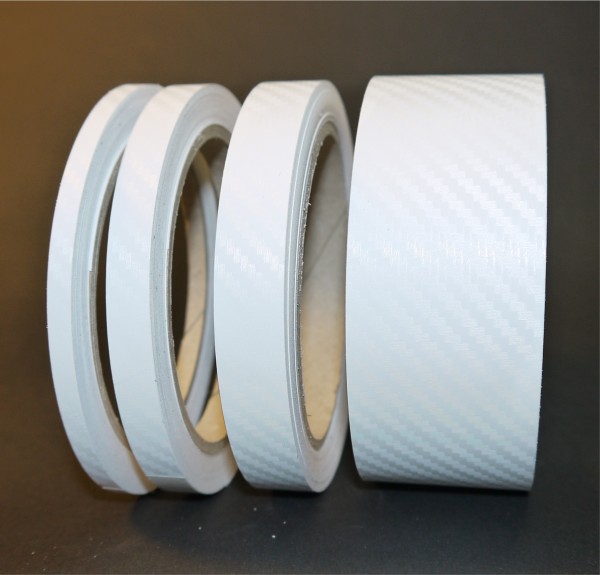 Zierstreifen weiß weiss white carbon in in 10 m Länge für Auto Boot Klebeband Dekorstreifen Tuningstreifen Autofolie Siviwonder