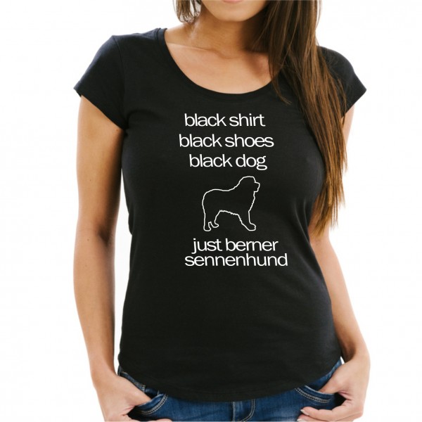 Berner Sennnenhund Black Dog Unisex T-Shirt Hundemotiv Bernese Cattle Dog Mountain Schweiz