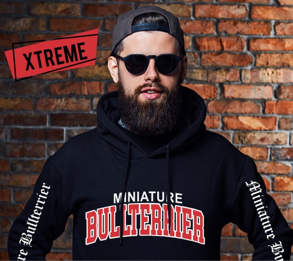 Miniature Bullterrier Mini Bully Bull Terrier Gladiator Dog Hoodie Unisex Sweatshirt Extreme Hundemotiv